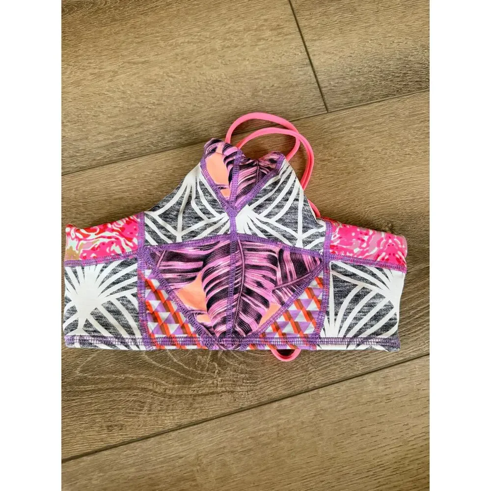 Maaji Reversible Lace-Up Back Bikini Top - Fits Girls Medium